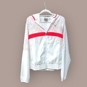 Puma Run Zip Front Hooded Jacket, Size Medium